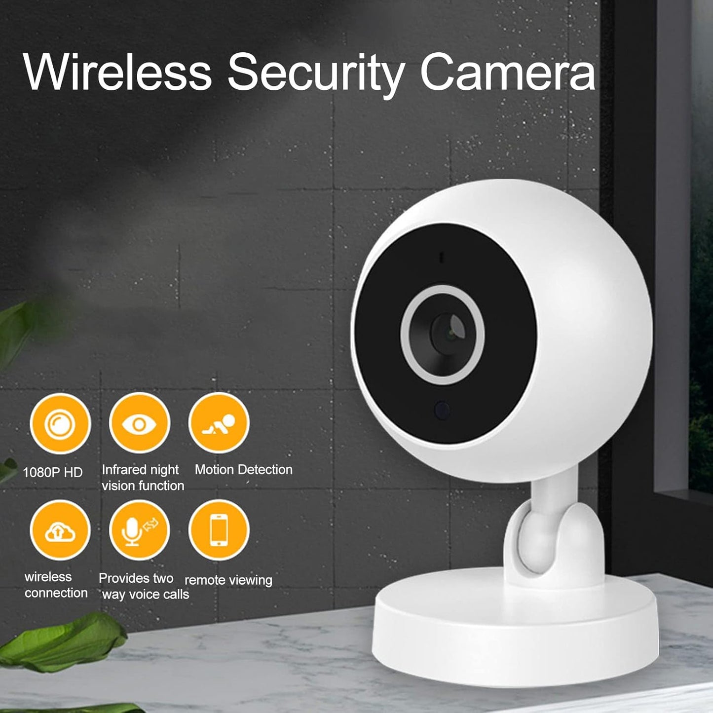 Security Camera 1080P Indoor Smart Security Camera for Baby and Pet Monitor with Motion Detection IR Night Vision 2 Way Audio Remote Viewing